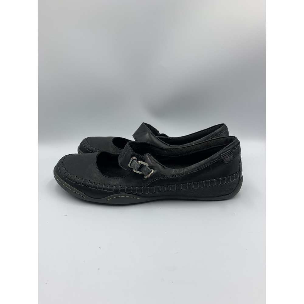 TIMBERLAND Women's Black Leather Mary Jane Walking Shoes Size 8 Medium 42685M